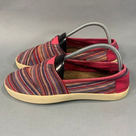 Toms Women’s Size 8 Pink Colorful Canvas Flats - Picture 4 of 10